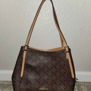 Liz Claiborne Geometric Brown Shoulder Bag